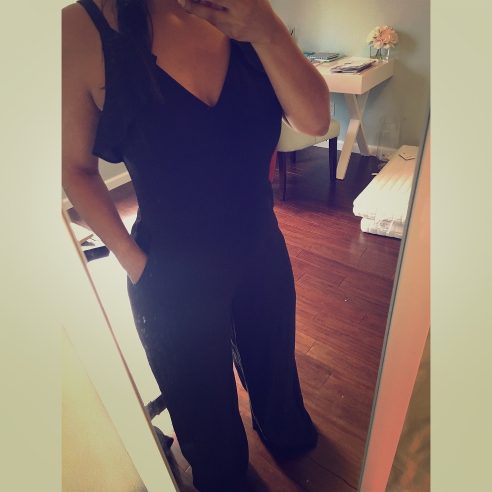 Black formal jumpsuit used once like new